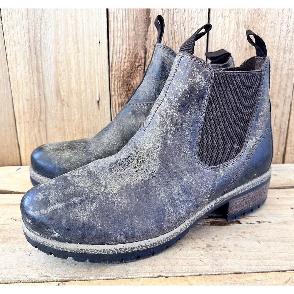 Diba True Chelsea Retro Boots Distressed Hipster Brown Sz 10 Women's Grunge